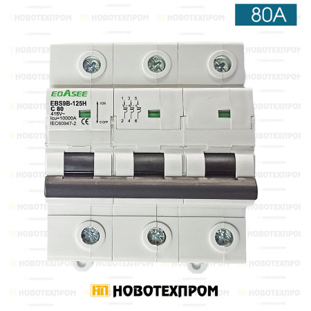 Автоматичен предпазител EBASSEE 3P80A10KA Автоматичен предпазител EBASSEE 3P80A10KA