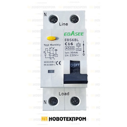 Дефектнотокова защита EBASEE 1P+N C16A 30ma Дефектнотокова защита EBASEE 1P+N C16A 30ma