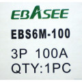 Автоматичен прекъсвач Ebasee EBS6M-100/3P 100A