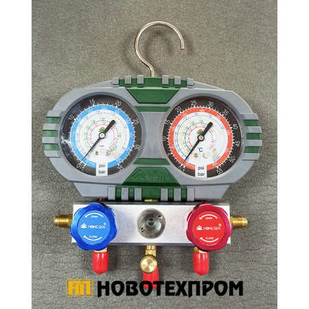 Манометричен блок HONGSEN HS-S60-104 R410/R404/R407/R134 + маркучи 1.5м Манометричен блок HONGSEN HS-S60-104 R410/R404/R407/R134 + маркучи 1.5м