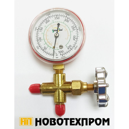 Манометър за високо налягане с кран CT466G-500