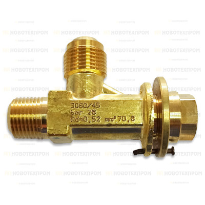 Предпазен клапан CASTEL 3060/45B280 1/2x5/8 28 bar Предпазен клапан CASTEL 3060/45B280 1/2x5/8 28 bar